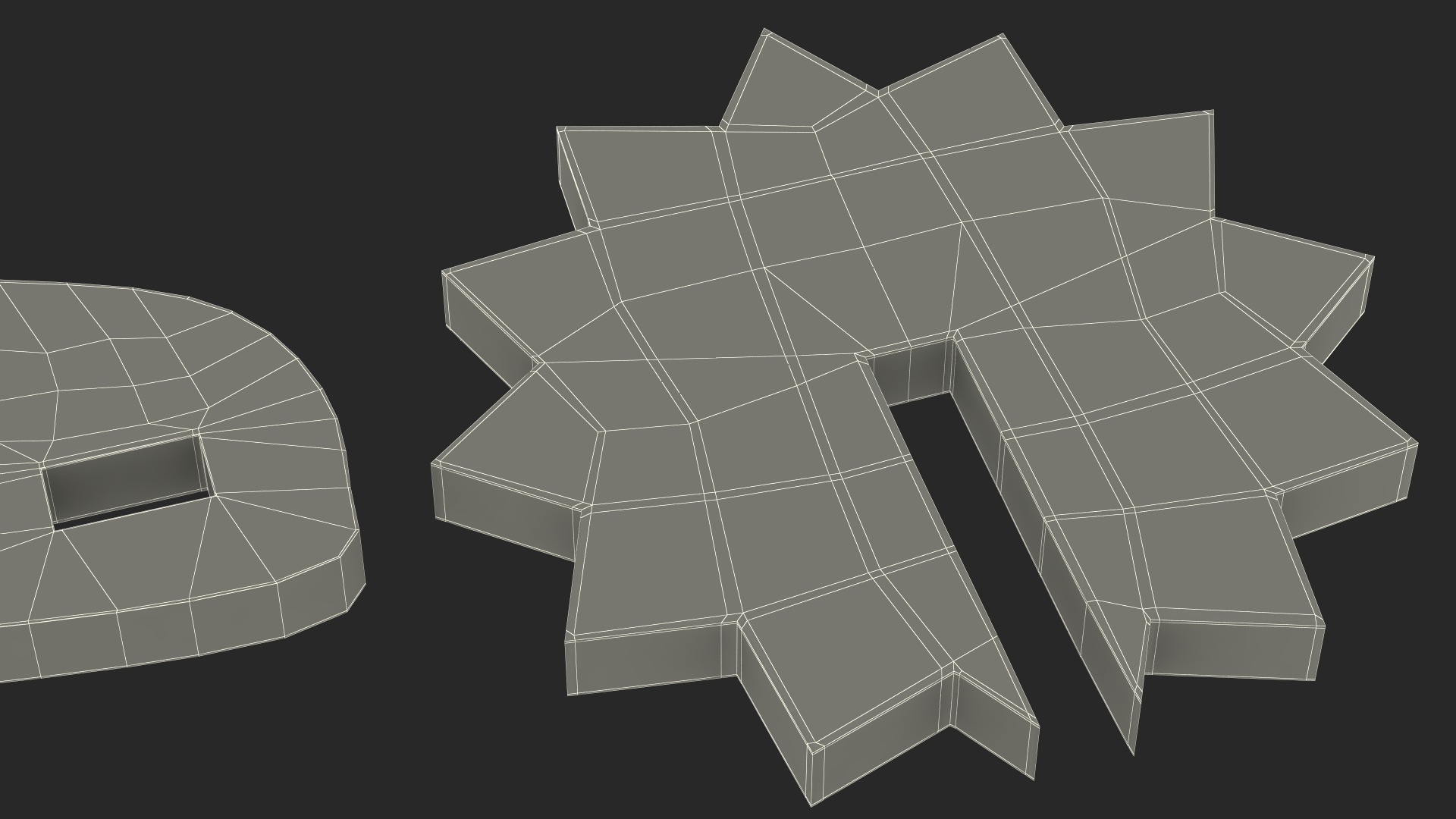Disassembled 3d Wooden Puzzle 3D model