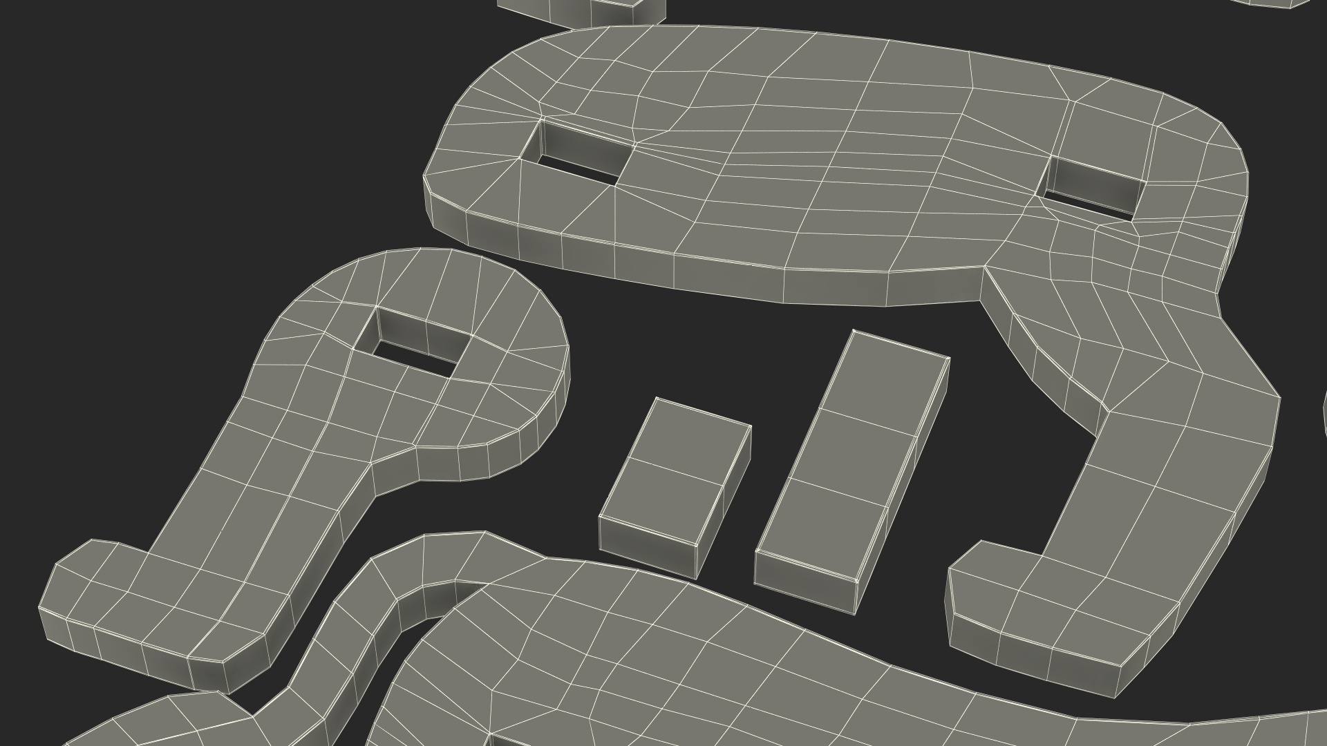 Disassembled 3d Wooden Puzzle 3D model