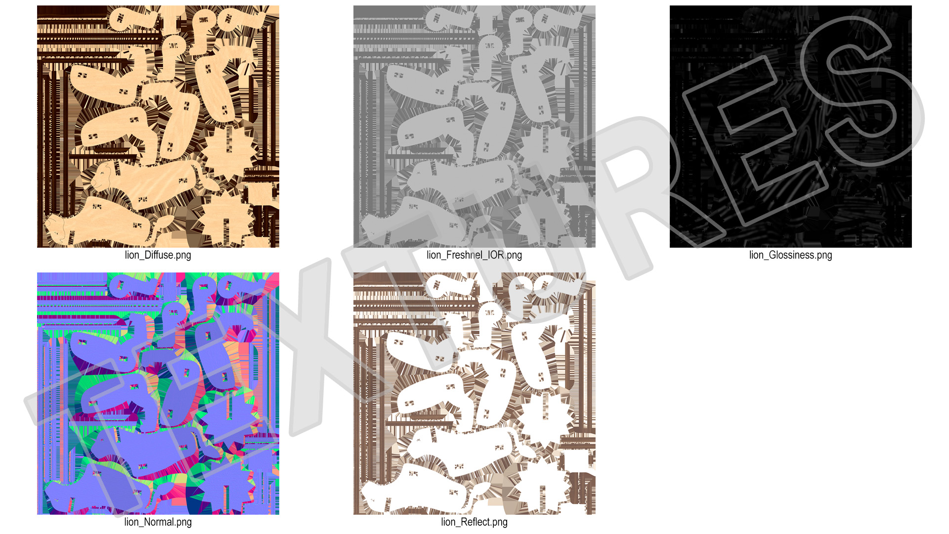 Disassembled 3d Wooden Puzzle 3D model