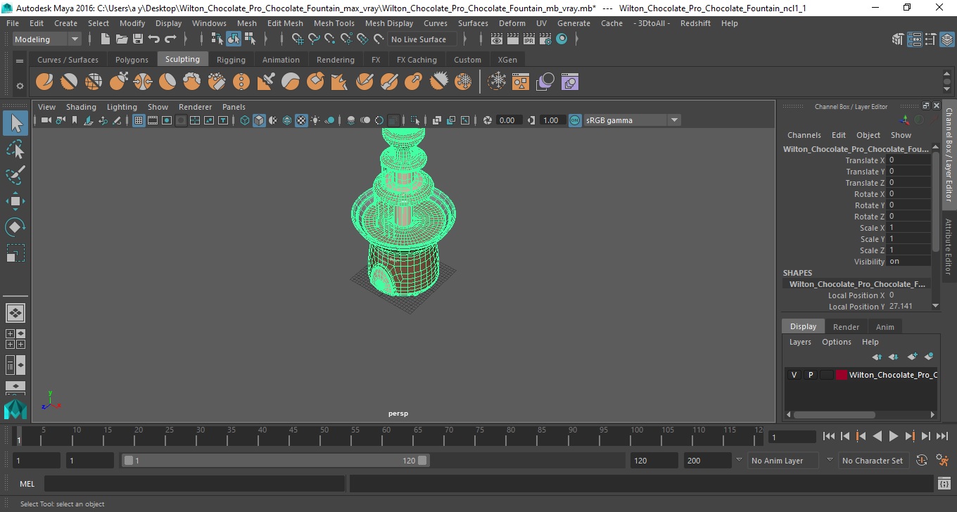Wilton Chocolate Pro Chocolate Fountain 3D model