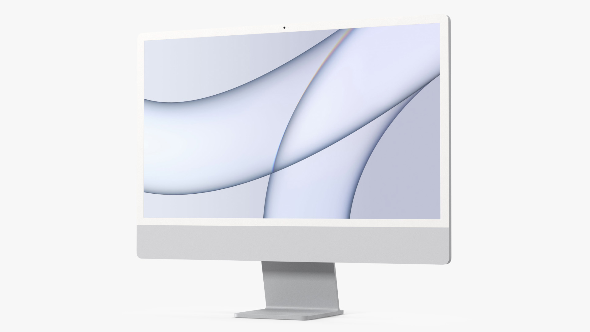 Apple iMac 2021 Silver 3D