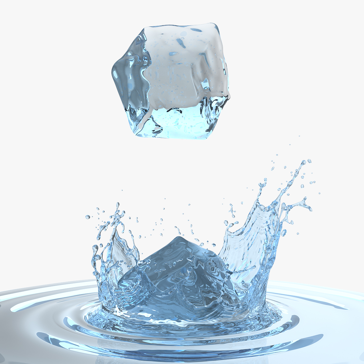 Ice Cube Water Splash