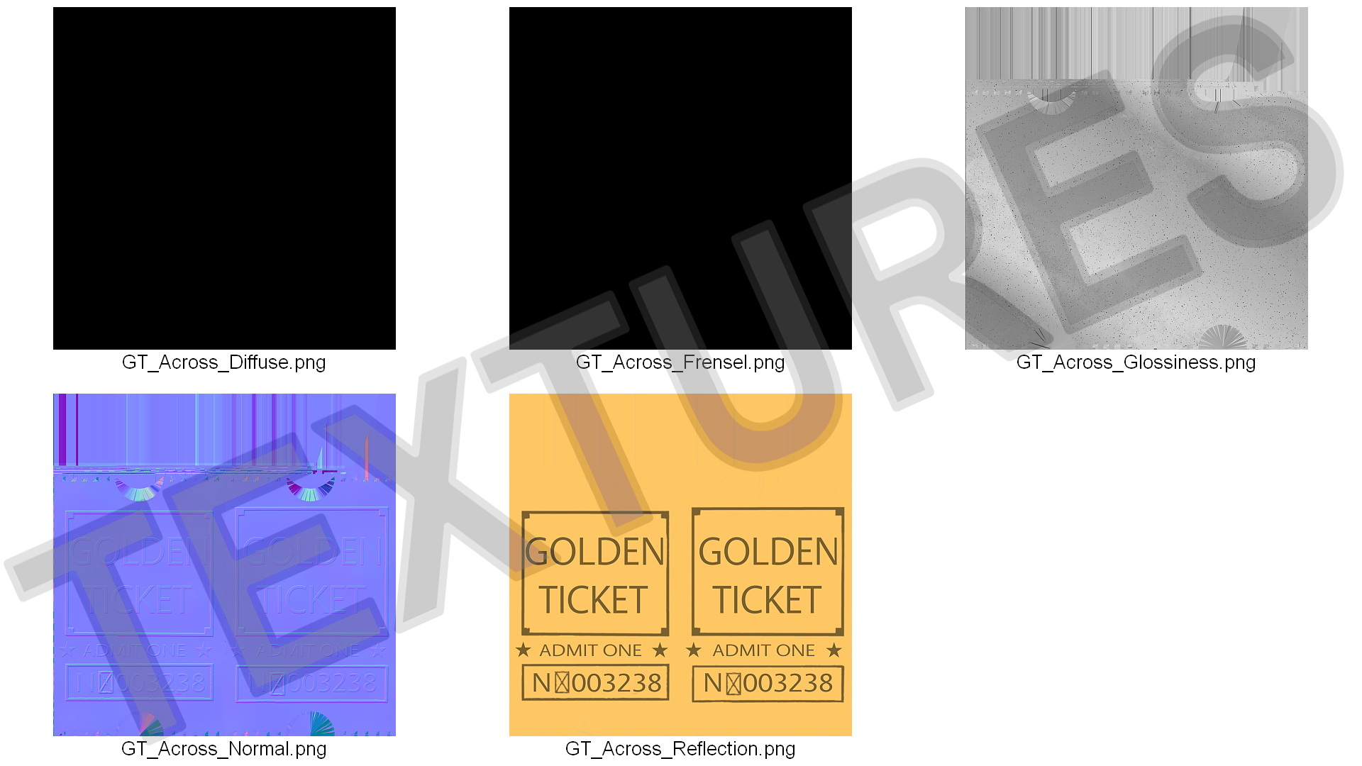 Golden Event Admission Ticket 3D model