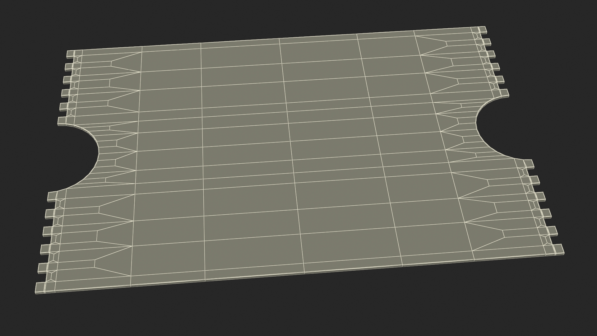 Golden Event Admission Ticket 3D model