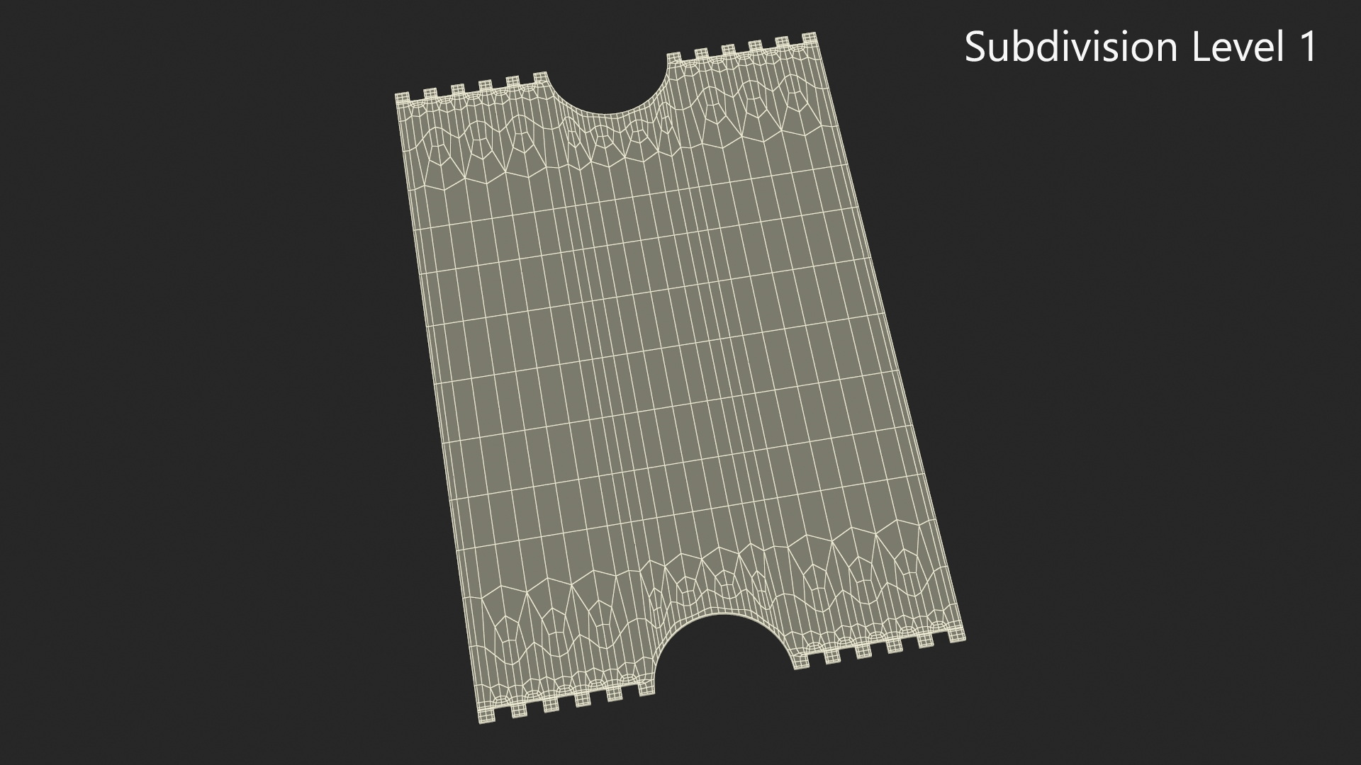 Golden Event Admission Ticket 3D model