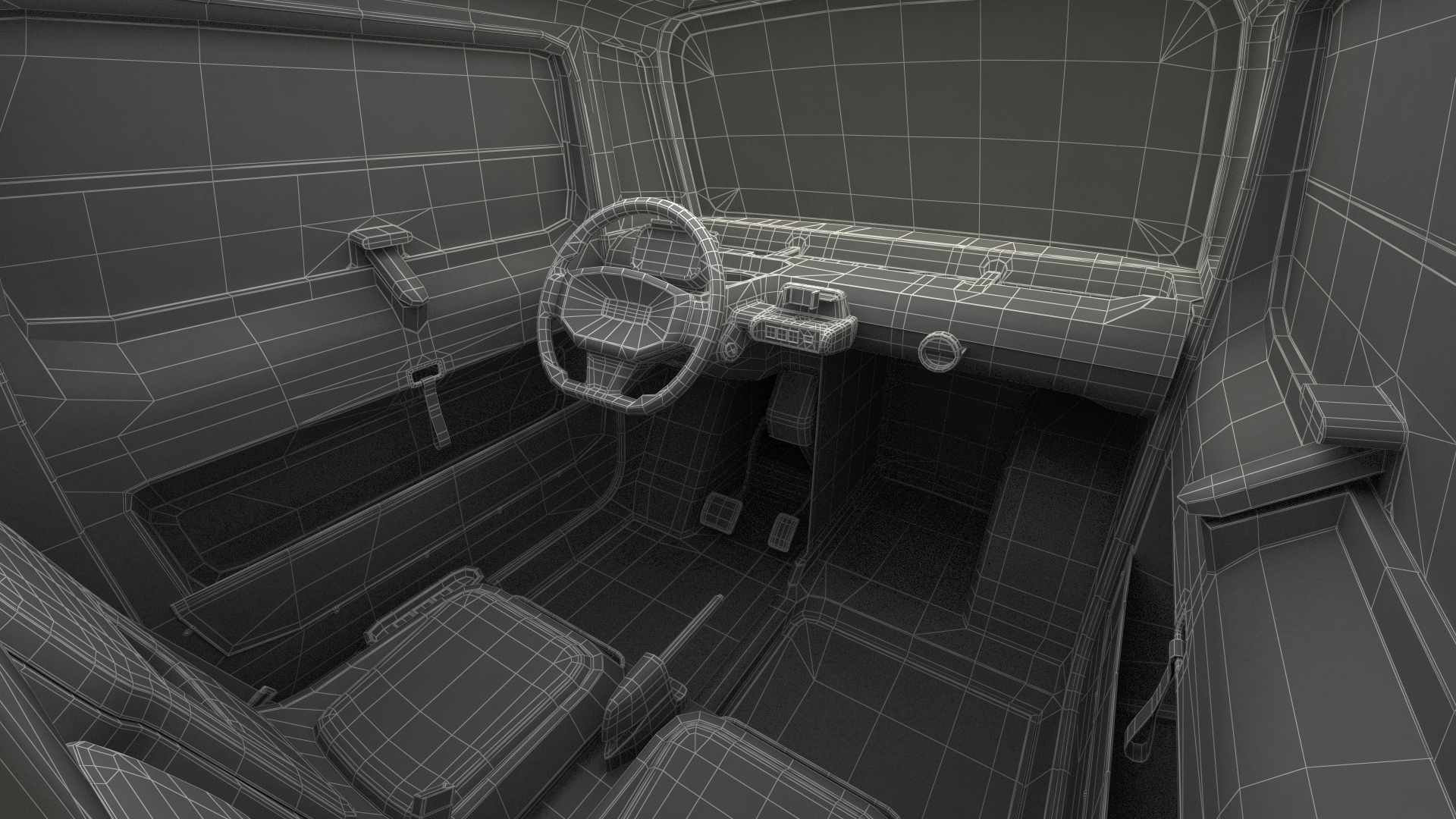 Small Electric Car Rigged for Cinema 4D 3D model