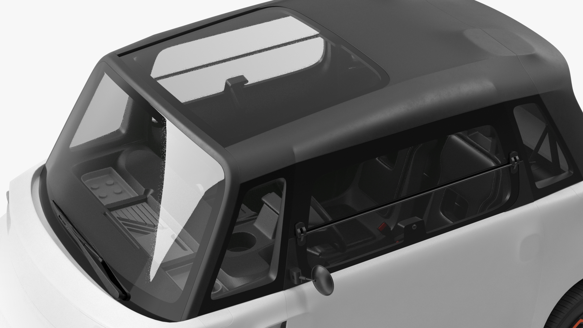Small Electric Car Rigged for Cinema 4D 3D model
