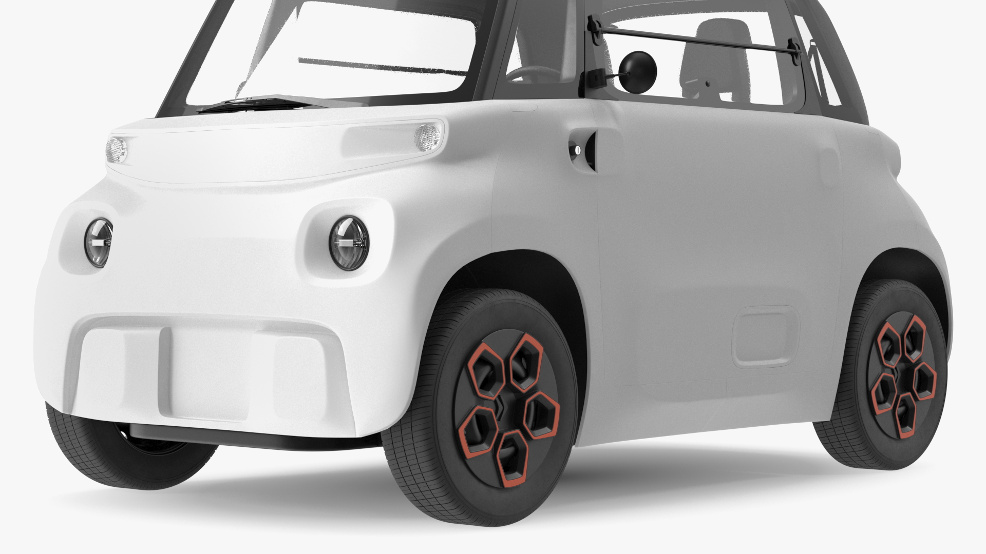 Small Electric Car Rigged for Cinema 4D 3D model