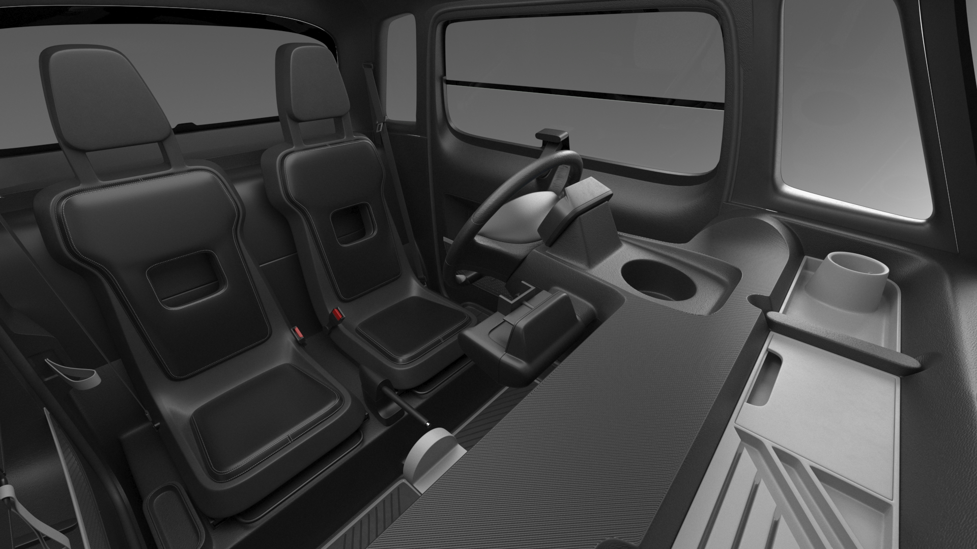 Small Electric Car Rigged for Cinema 4D 3D model