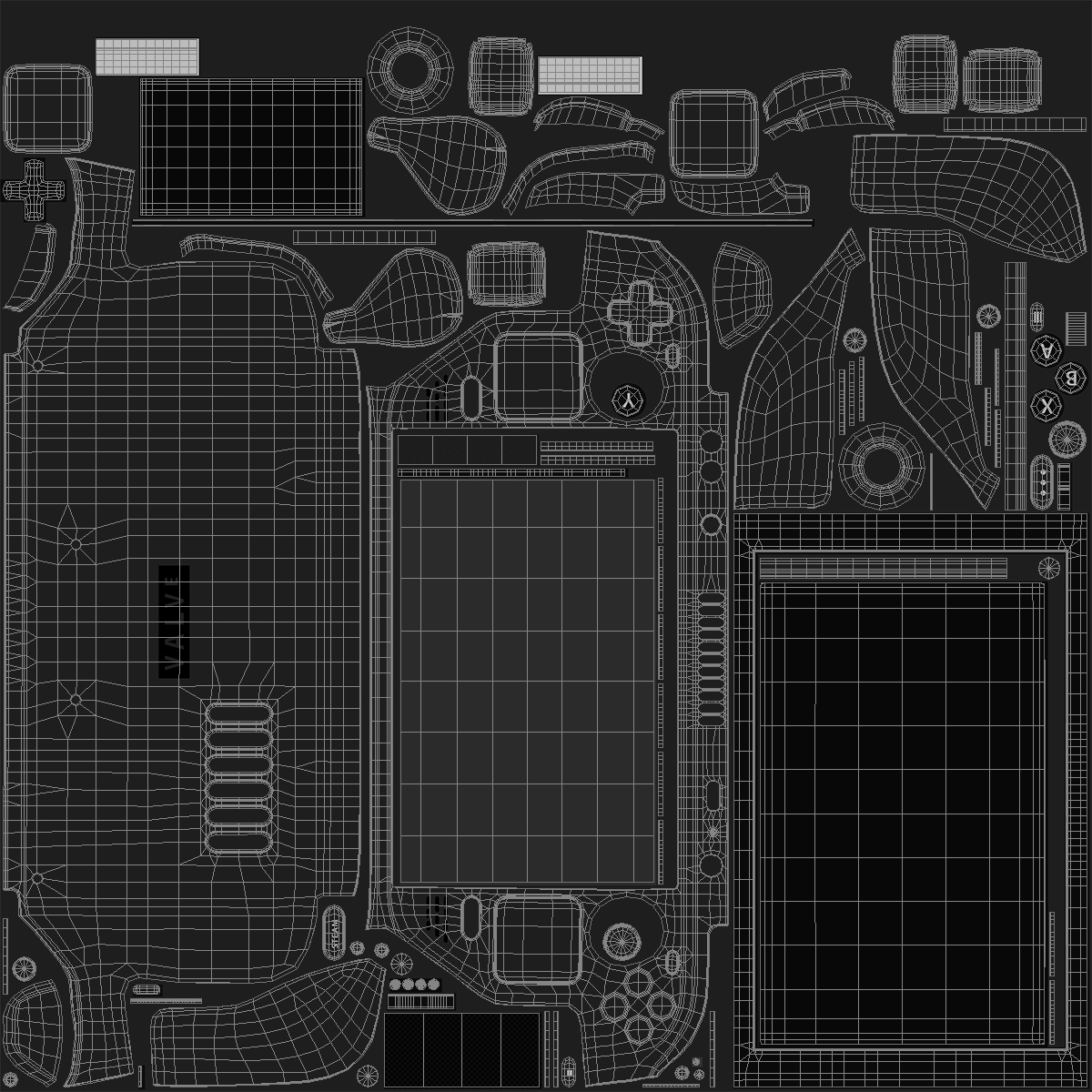 Steam Deck Handheld Gaming Computer Off 3D model