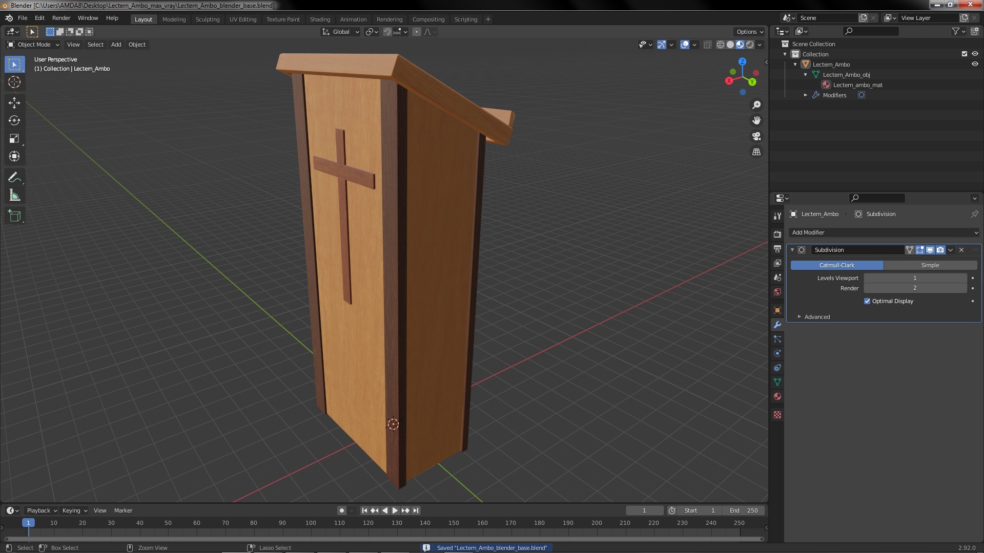 Lectern Ambo 3D
