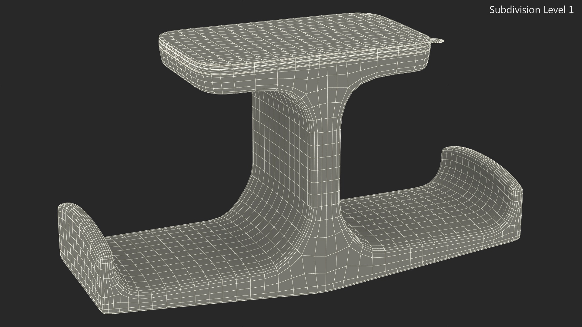 Under-Desk Headphone Stand Mount Holder 3D model