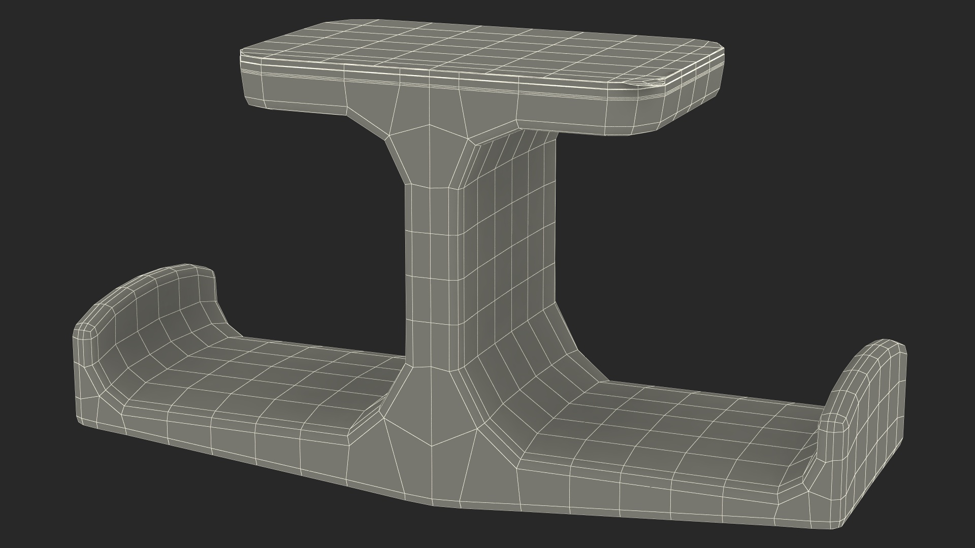 Under-Desk Headphone Stand Mount Holder 3D model