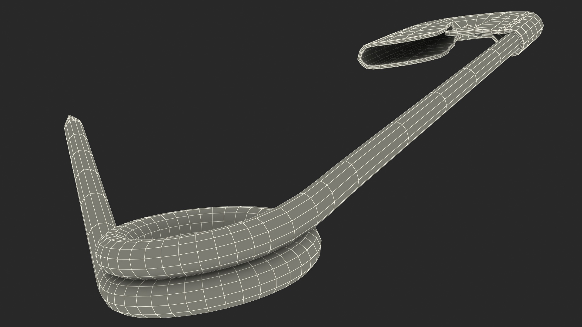 3D Steel Safety Pin Opened model