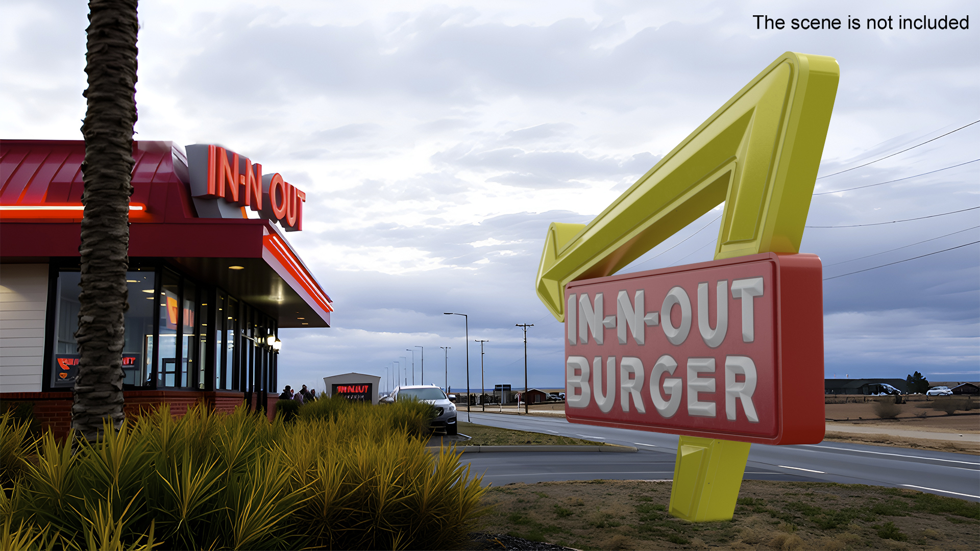 3D model In N Out Burger Sign