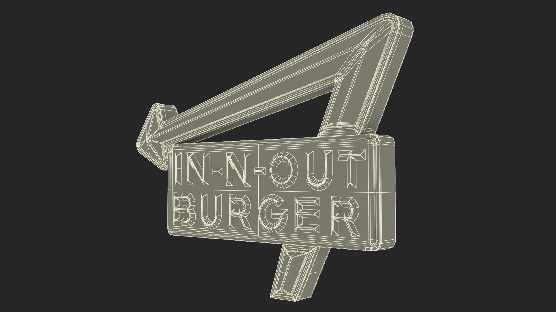 3D model In N Out Burger Sign