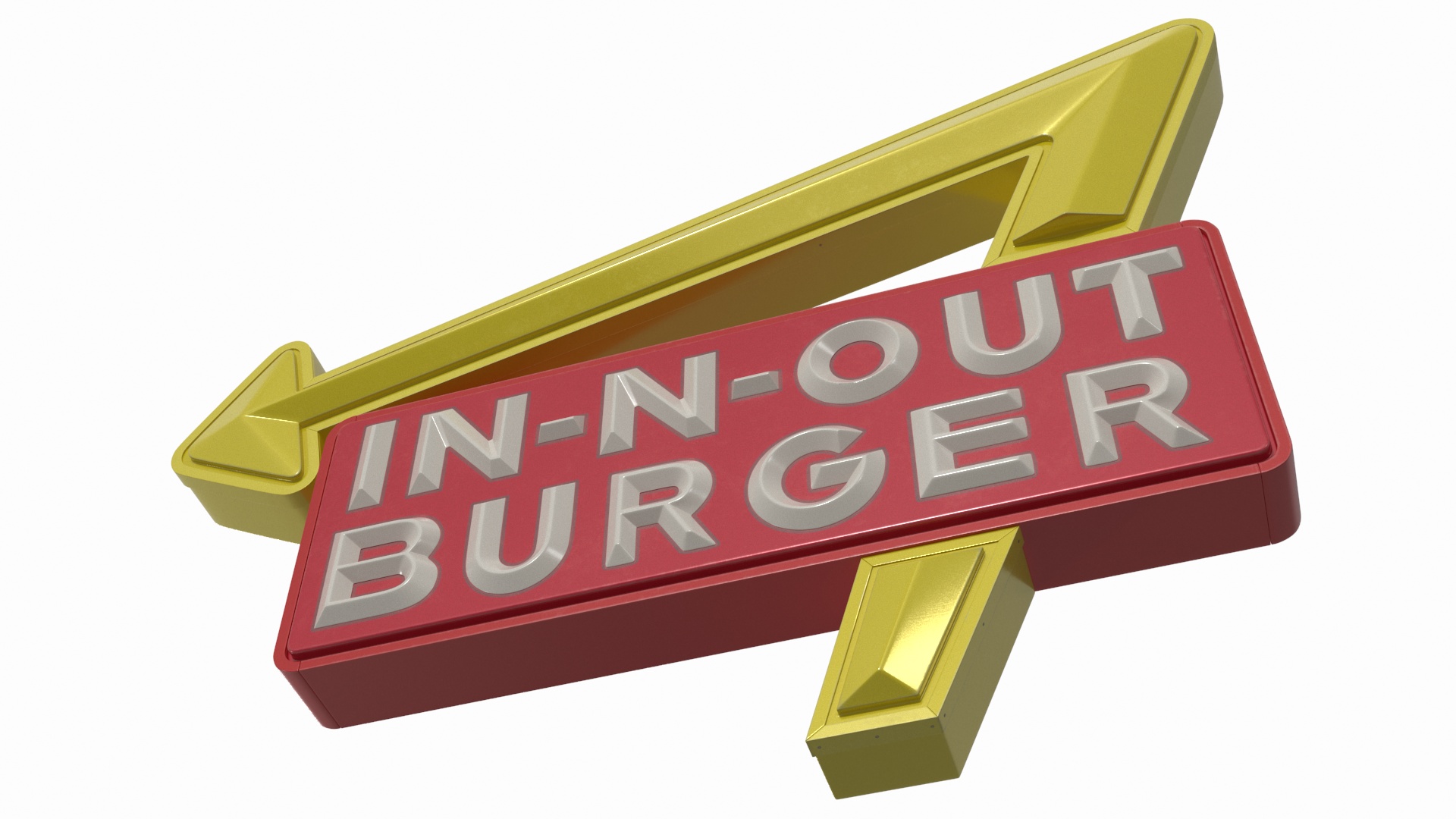 3D model In N Out Burger Sign
