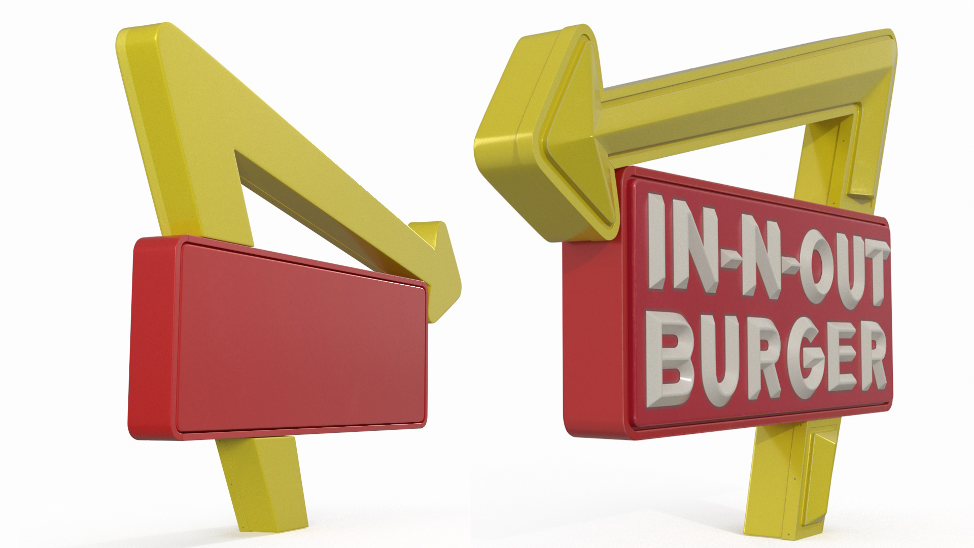 3D model In N Out Burger Sign