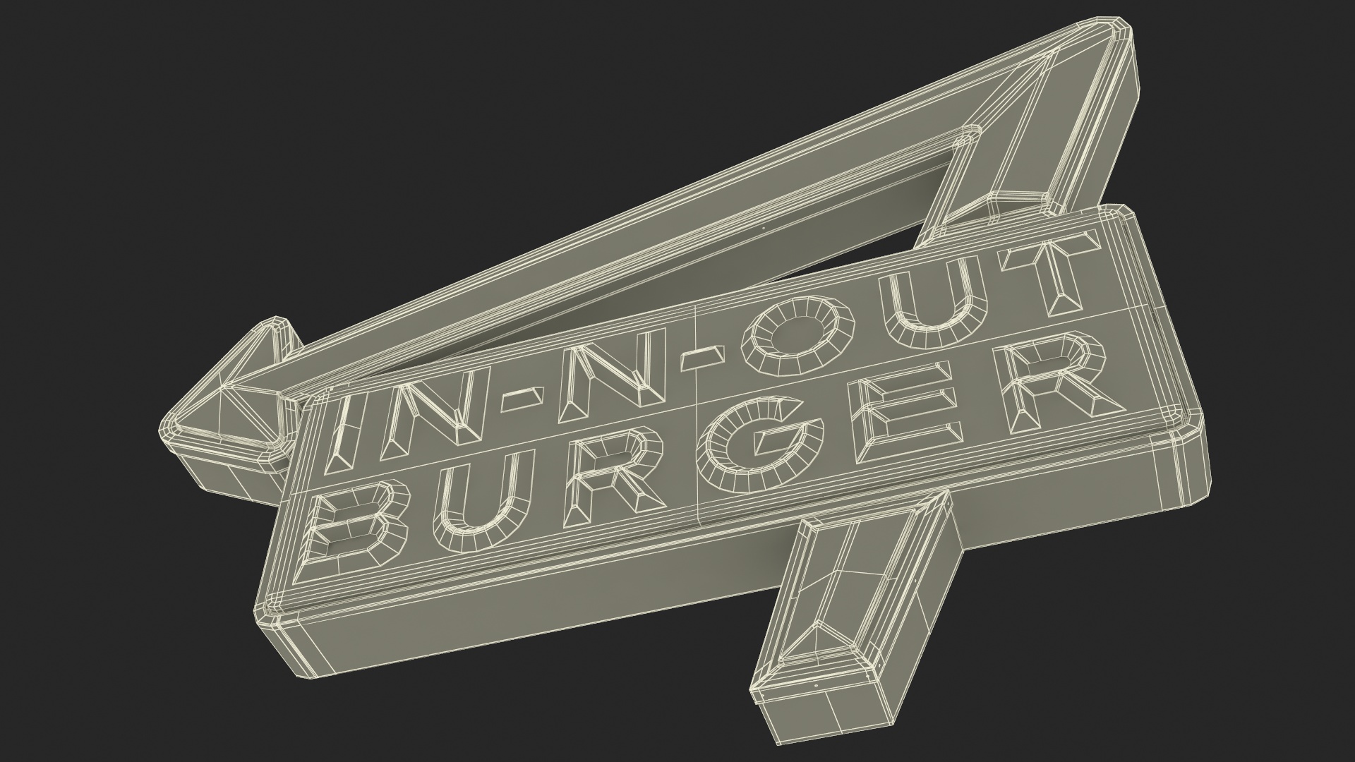 3D model In N Out Burger Sign