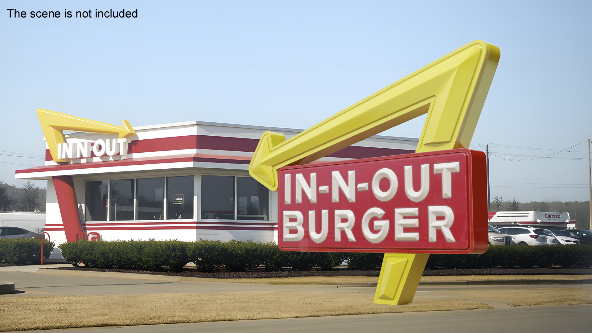 3D model In N Out Burger Sign