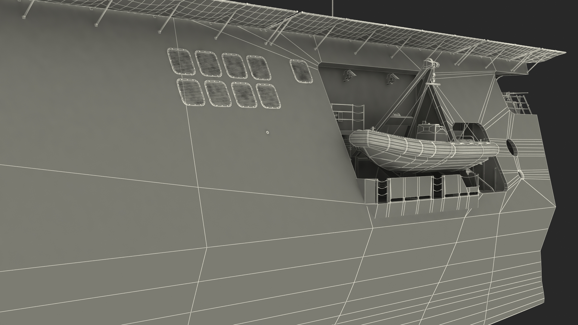 USS Independence LCS 2 with Combat Helicopter Rigged 3D