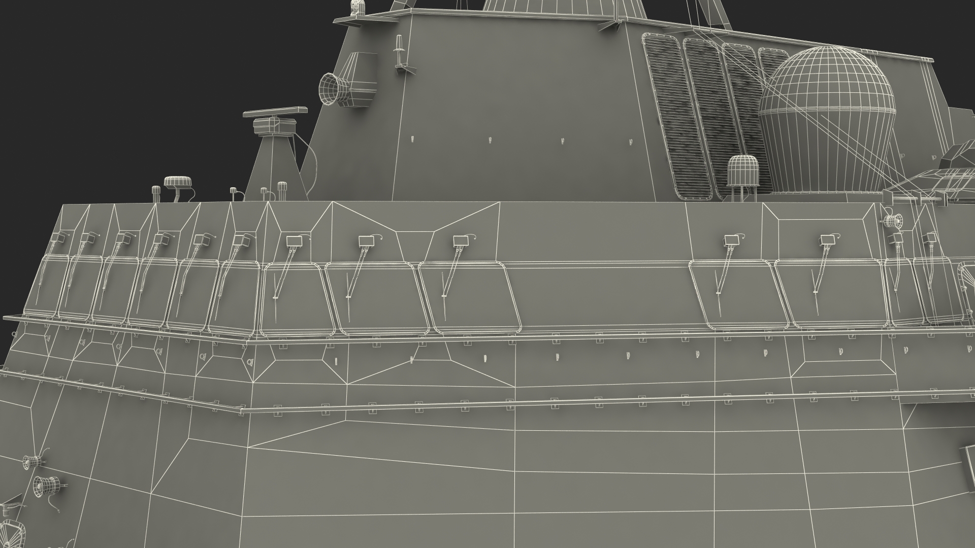 USS Independence LCS 2 with Combat Helicopter Rigged 3D