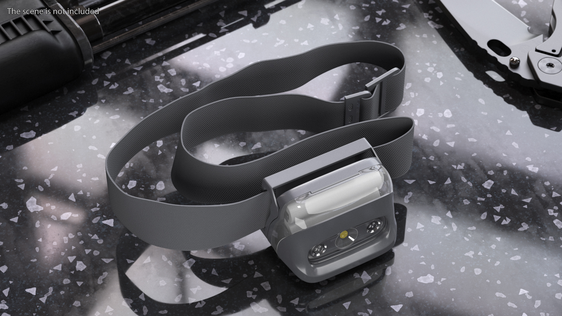 3D LED Head Lamp Grey model