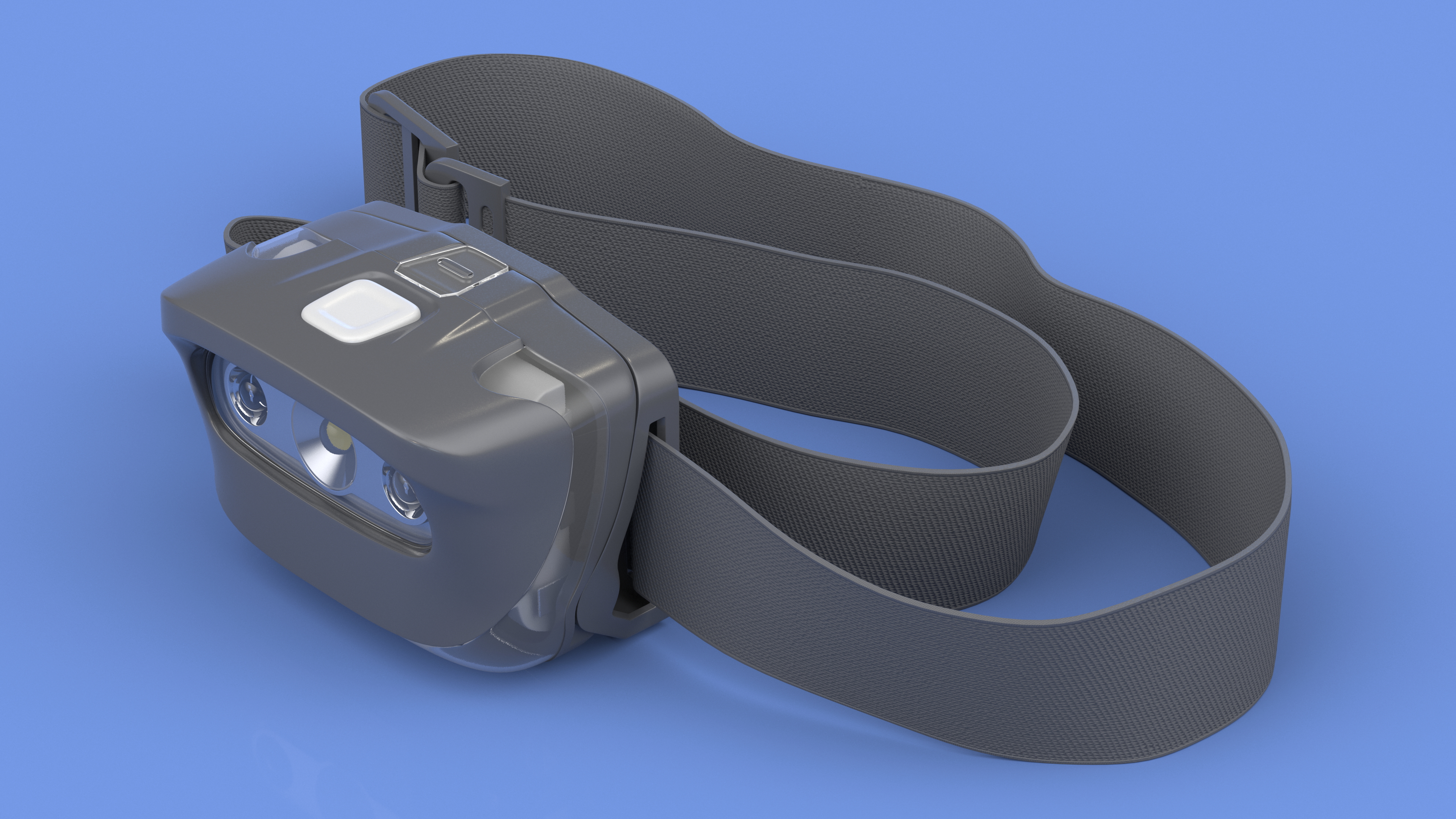 3D LED Head Lamp Grey model
