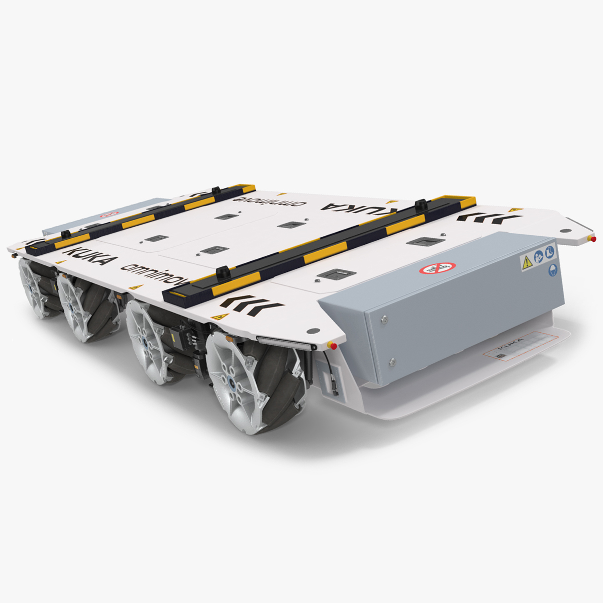 3D White Omnimove Mobile Platform KUKA Rigged for Maya