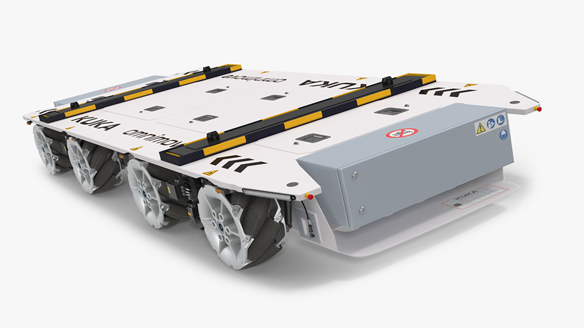 3D White Omnimove Mobile Platform KUKA Rigged for Maya