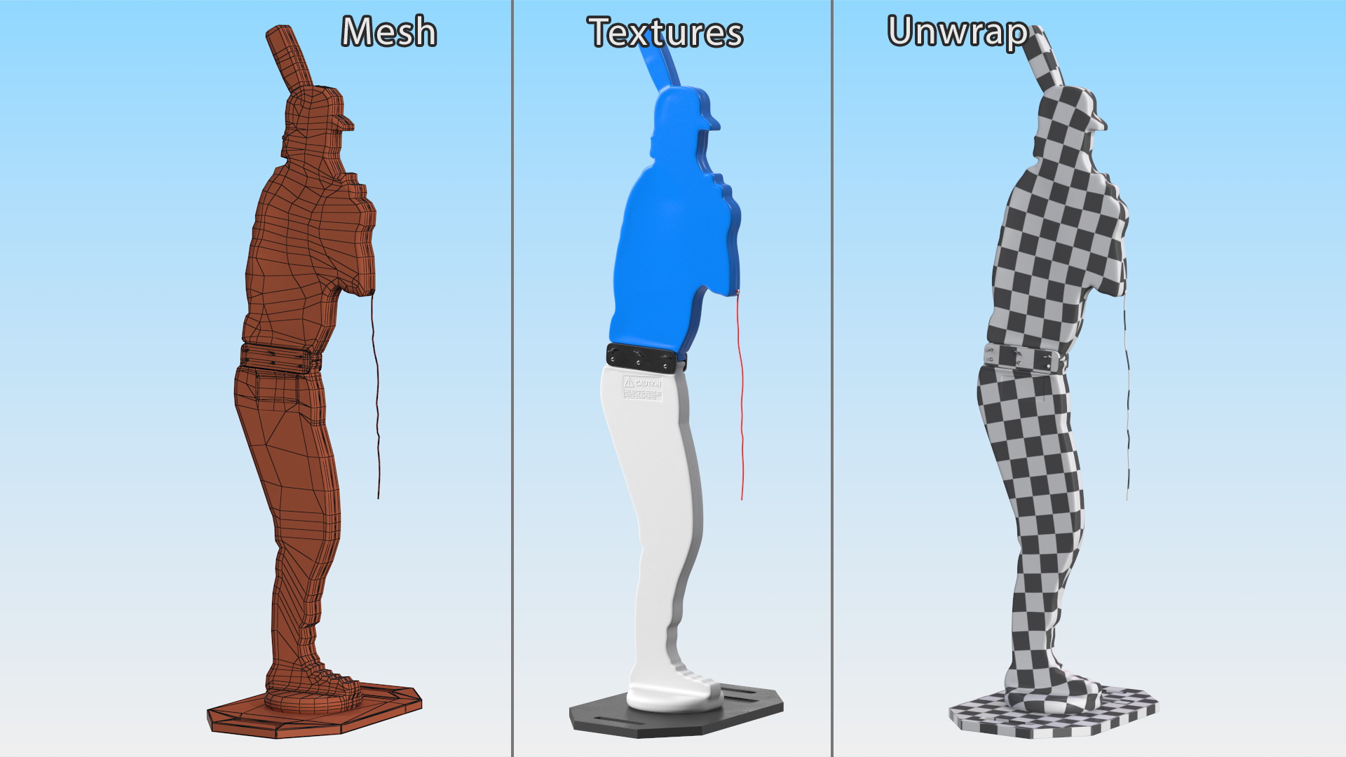 3D Baseball Pitching Dummy model