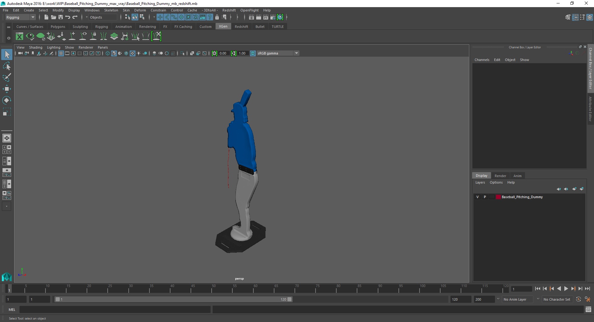 3D Baseball Pitching Dummy model