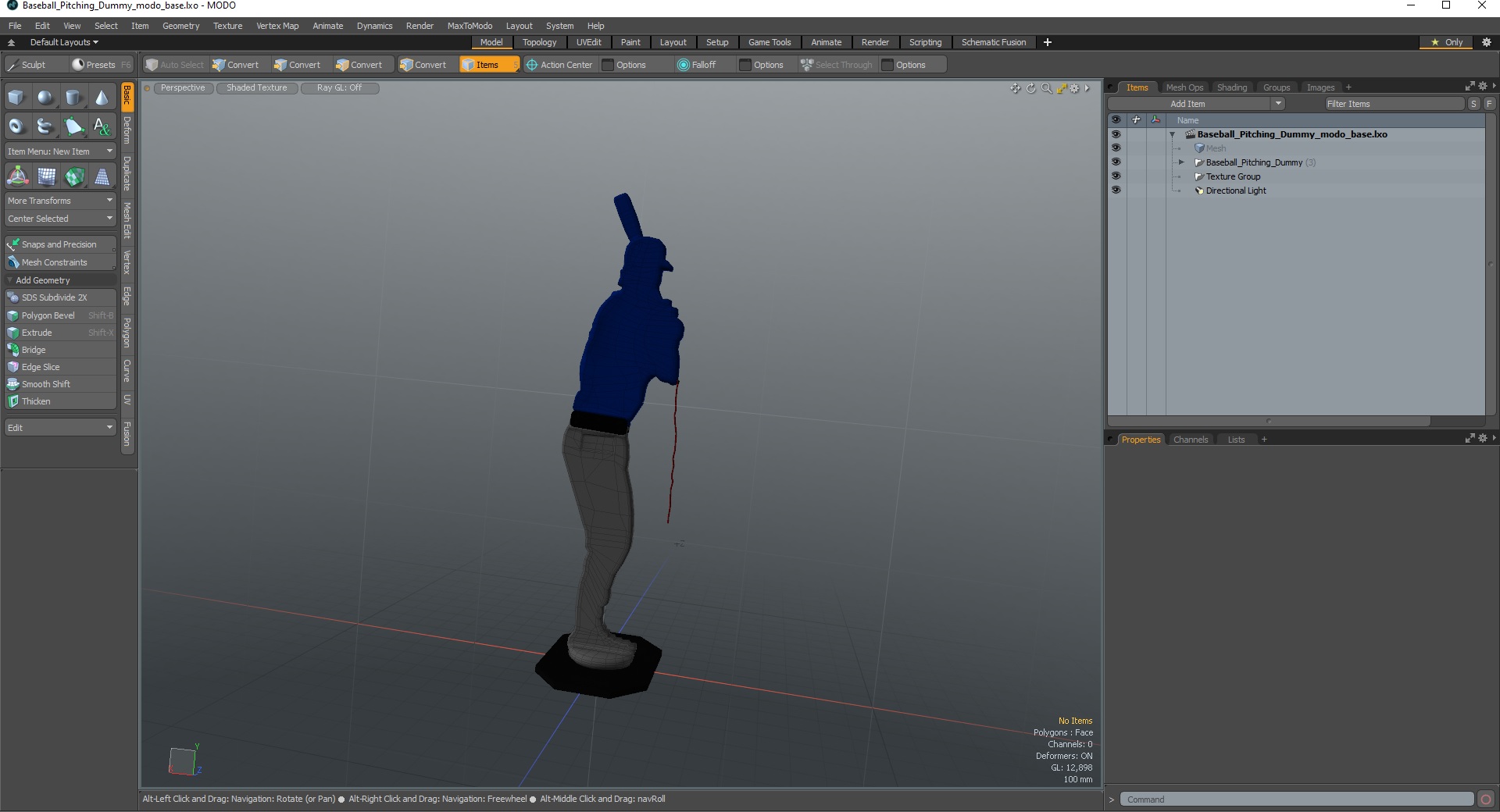 3D Baseball Pitching Dummy model
