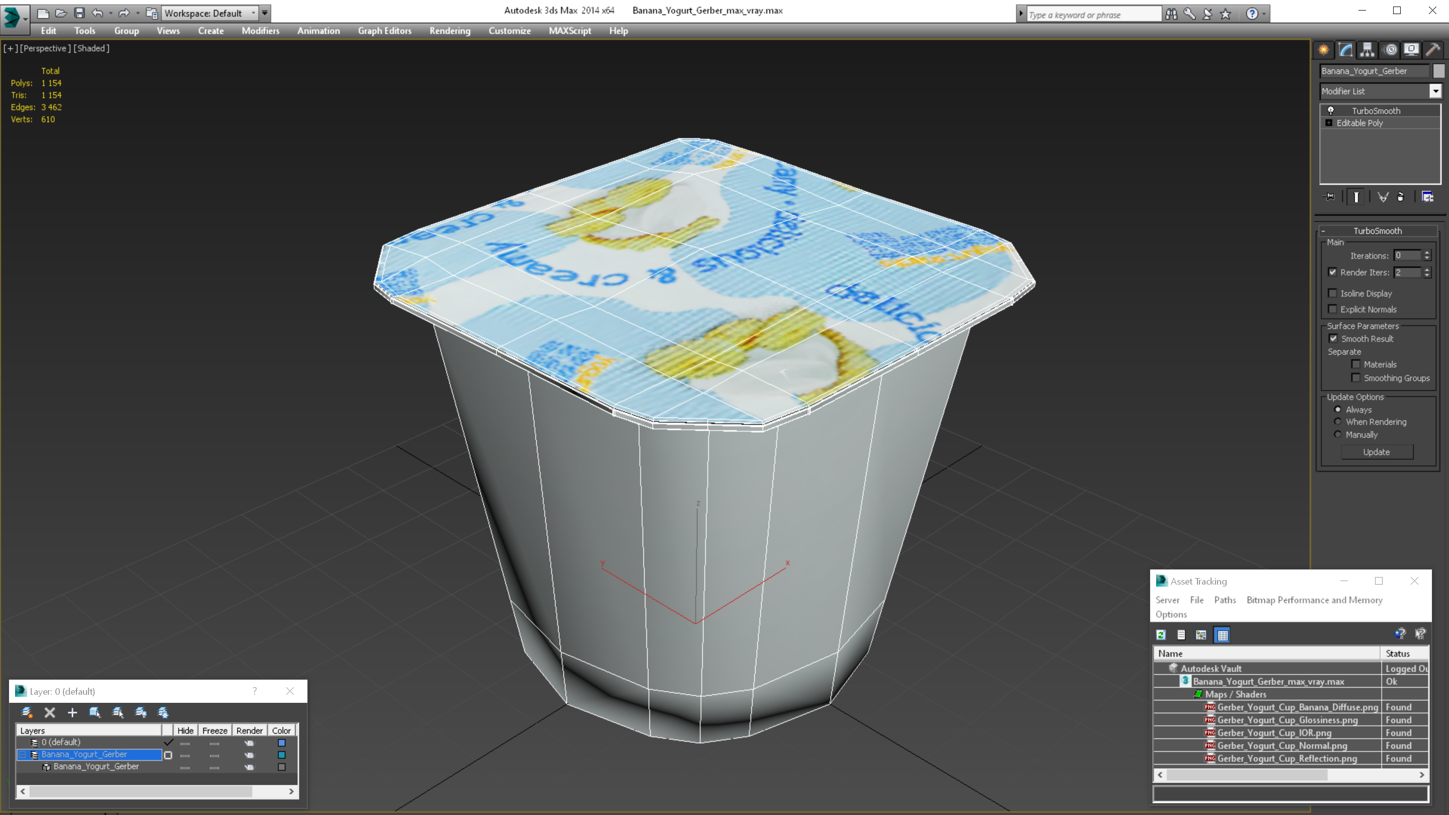 3D model Banana Yogurt Gerber