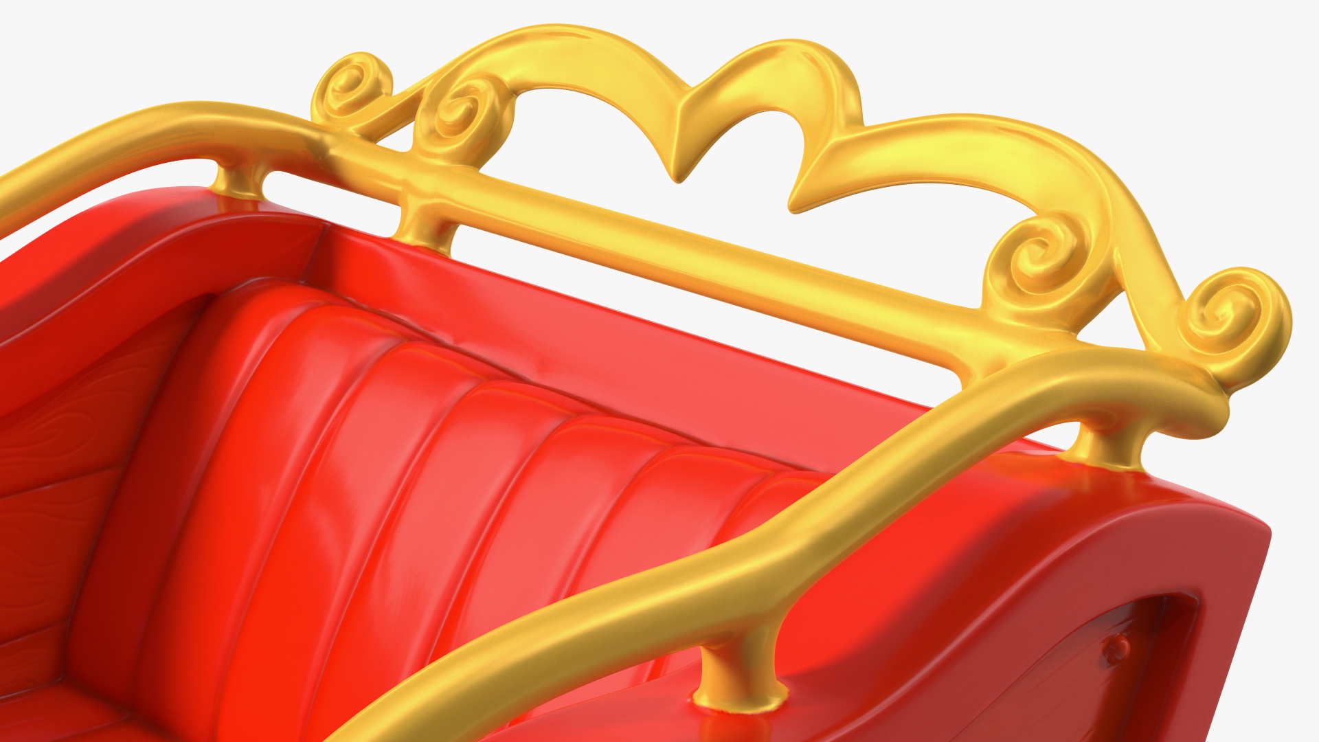 Christmas Decor Santa Sleigh Red 3D