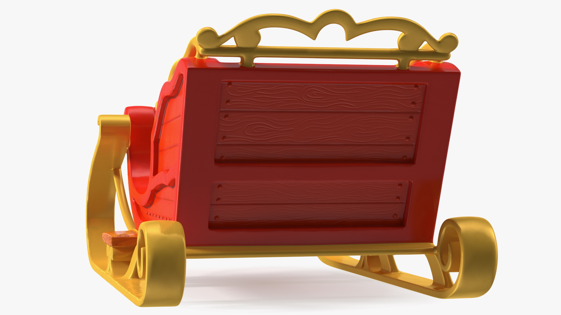 Christmas Decor Santa Sleigh Red 3D
