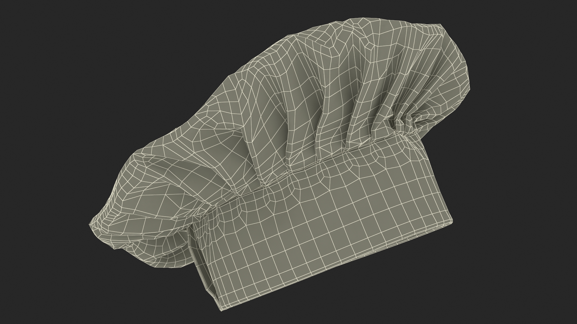 3D Chef Hat in White Color model