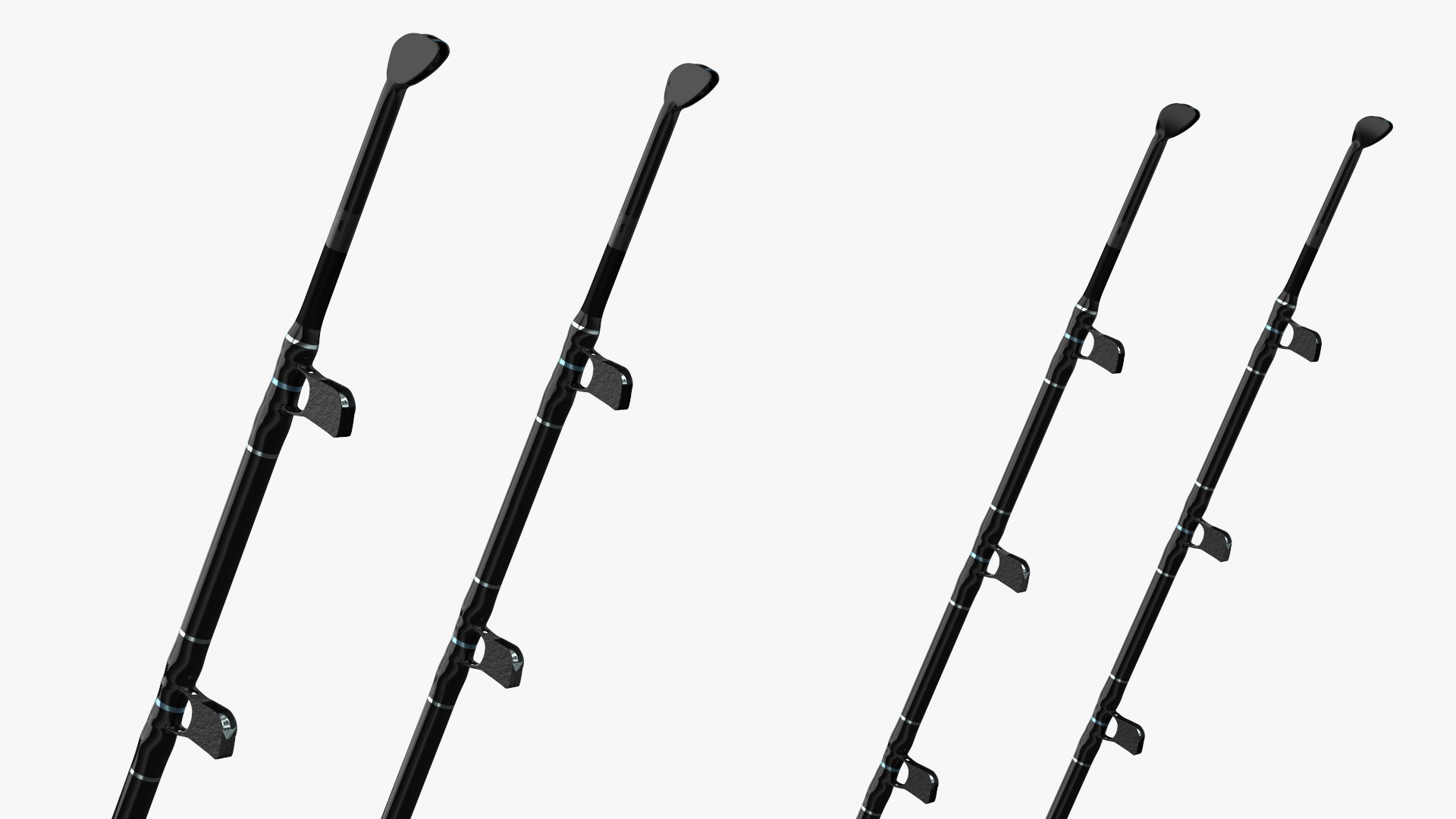 3D Fishing Chair with Rods model