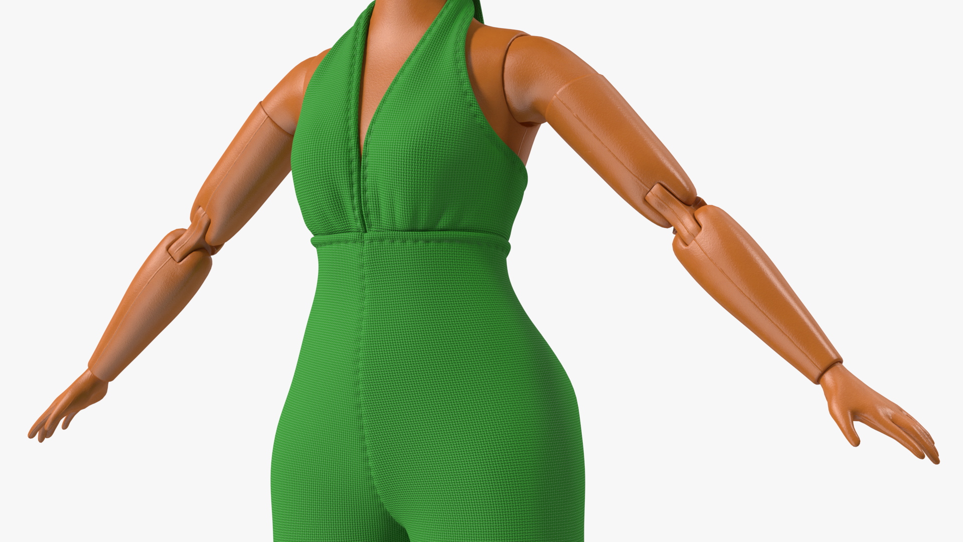 Toy Doll Figure Dressed Fur Rigged 3D model