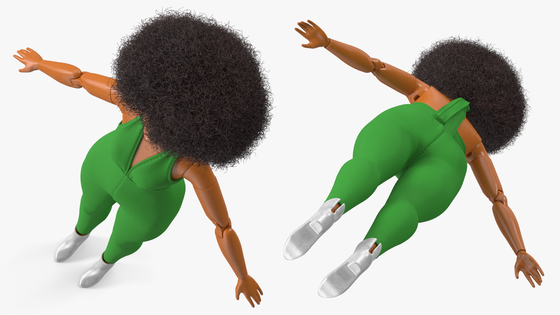 Toy Doll Figure Dressed Fur Rigged 3D model