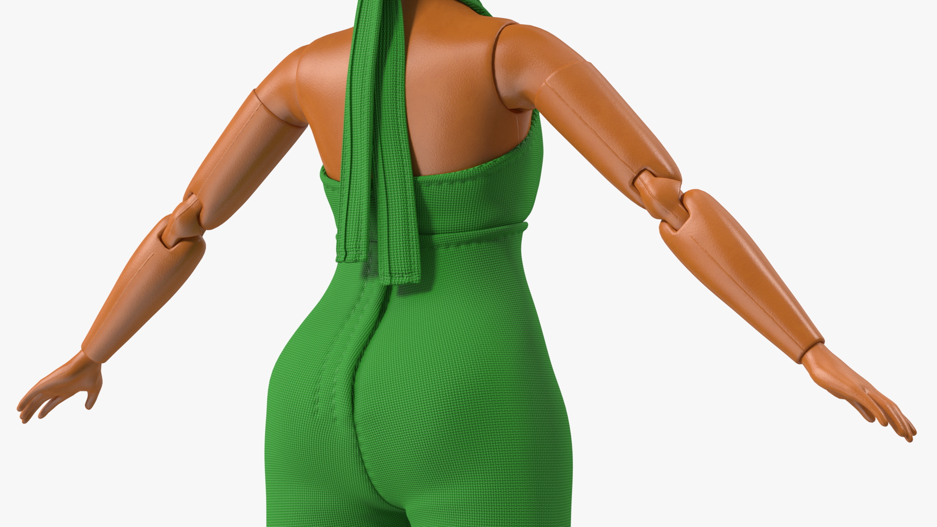 Toy Doll Figure Dressed Fur Rigged 3D model