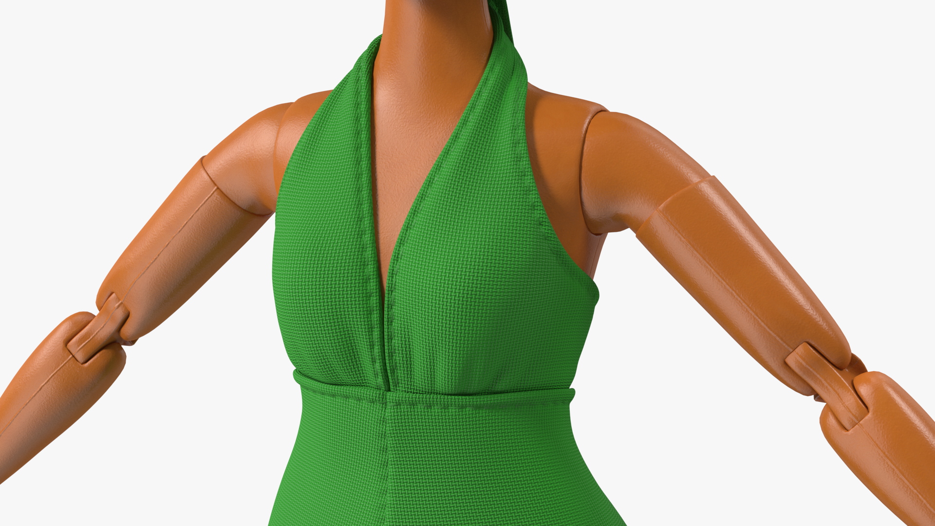 Toy Doll Figure Dressed Fur Rigged 3D model