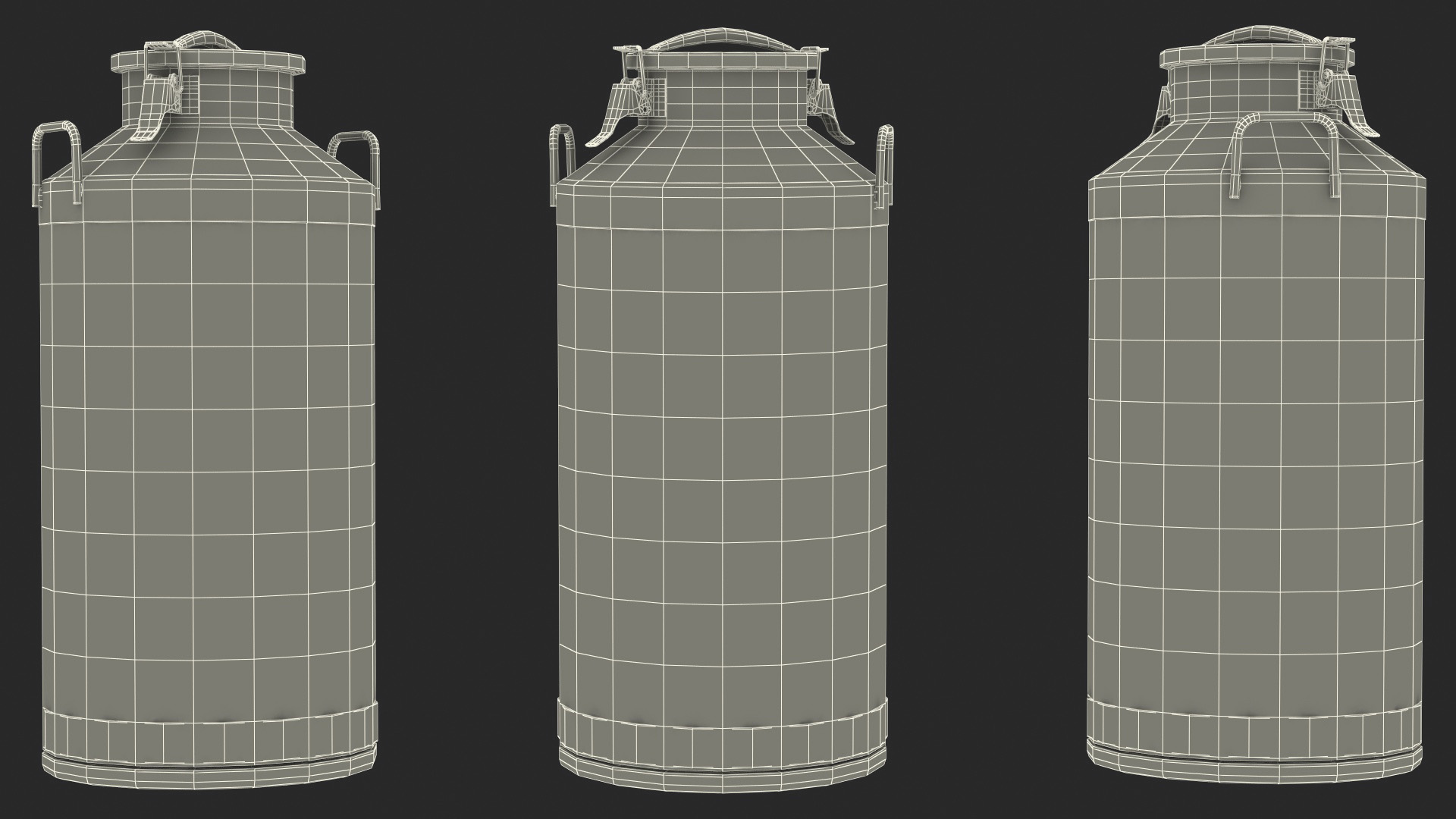 Milk Container Stainless Steel 60 Liter 3D model