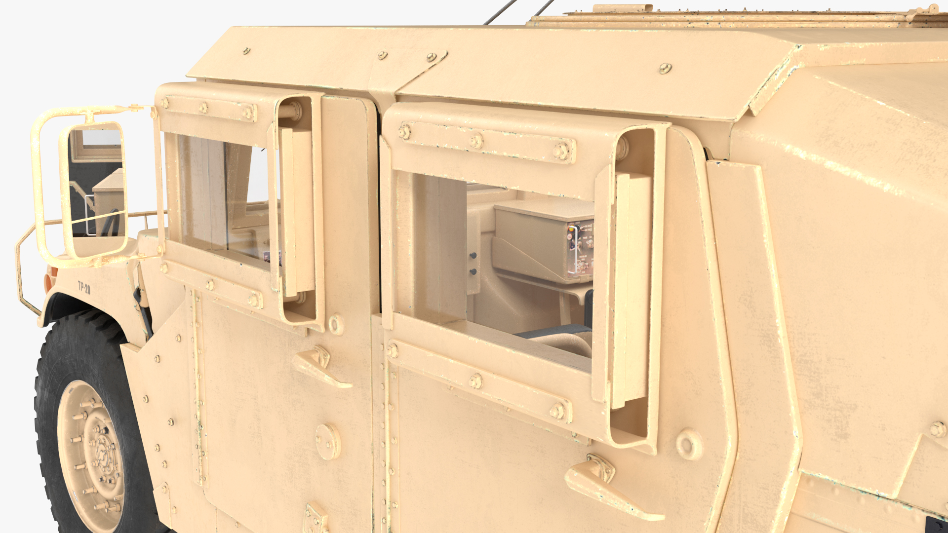 3D US Army Transport Helicopter With Humvee M1151 Rigged model