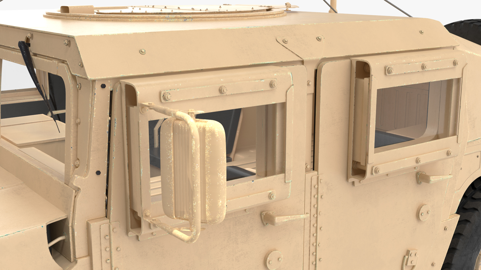 3D US Army Transport Helicopter With Humvee M1151 Rigged model