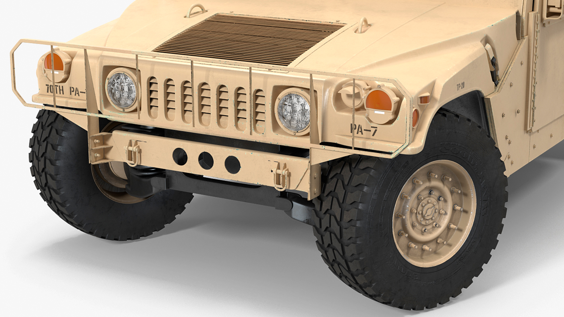 3D US Army Transport Helicopter With Humvee M1151 Rigged model