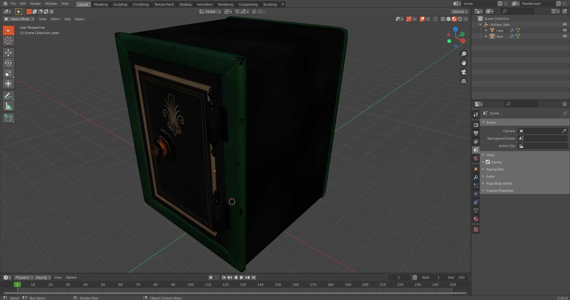 Antique Safe 3D