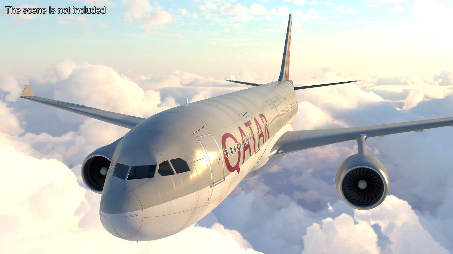 Airbus A330-200 Qatar Airways 3D model
