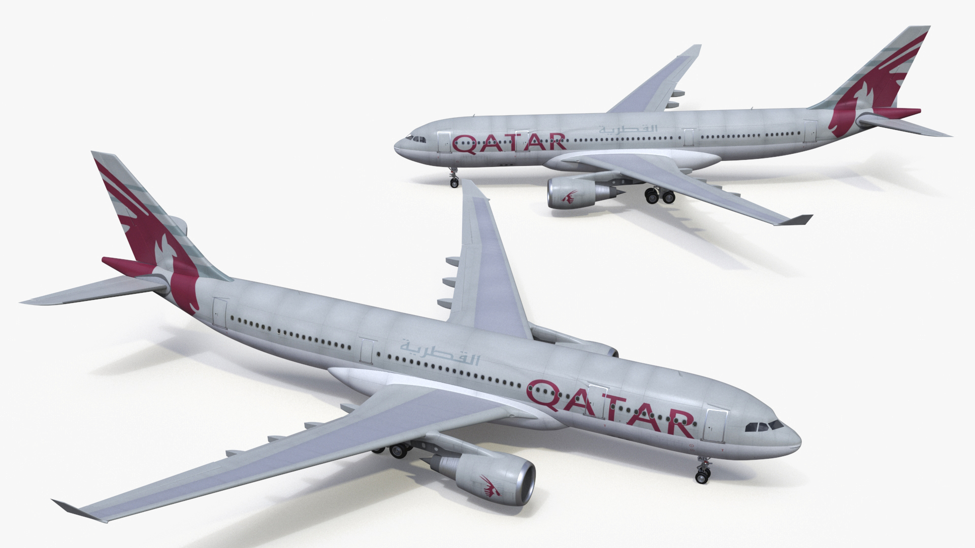 Airbus A330-200 Qatar Airways 3D model