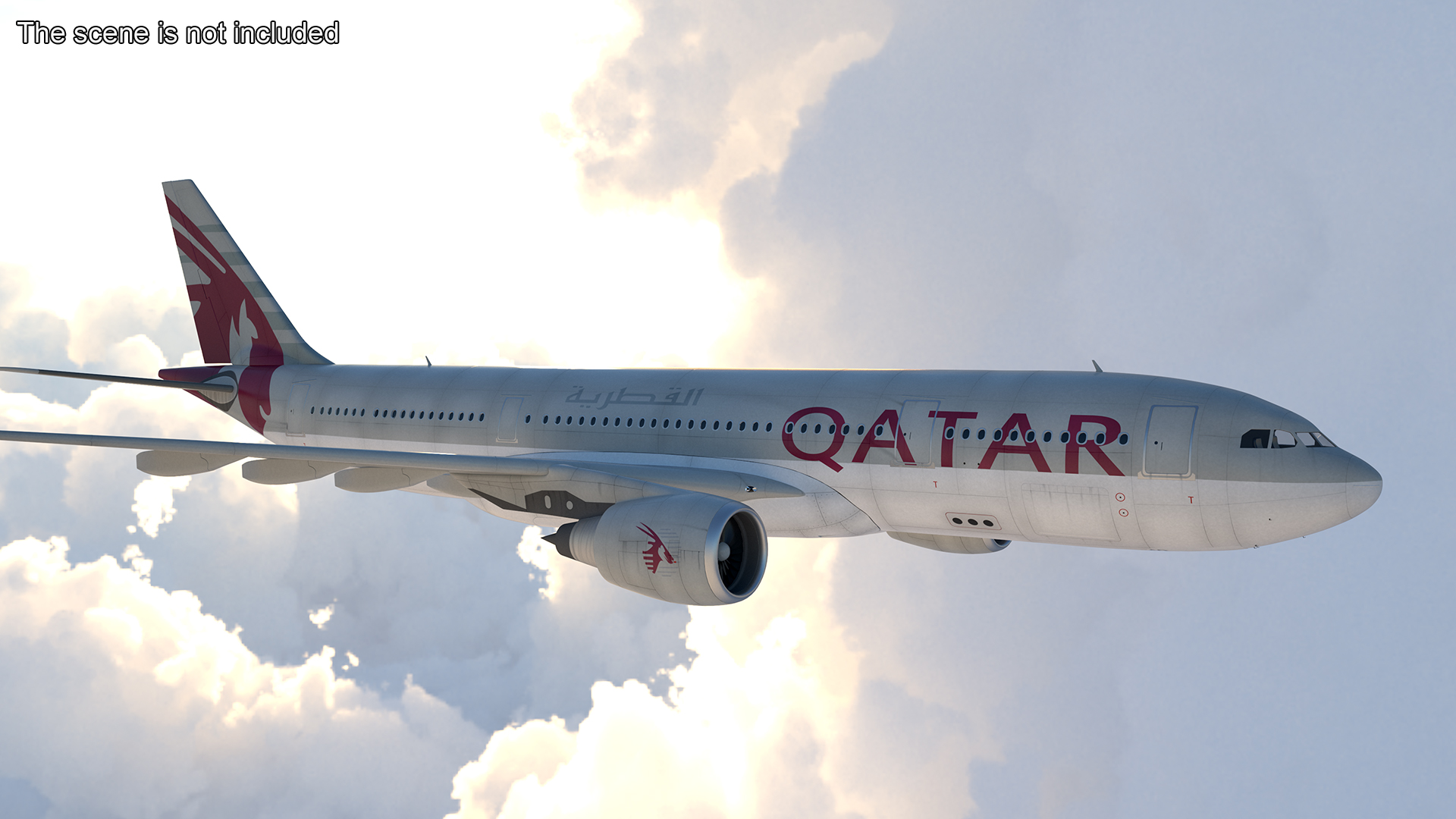 Airbus A330-200 Qatar Airways 3D model